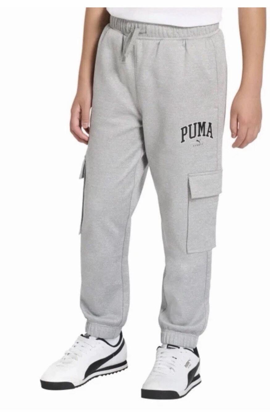 PUMA Youth Tech Fleece Jogger Moisture Wicking Size Large Gray